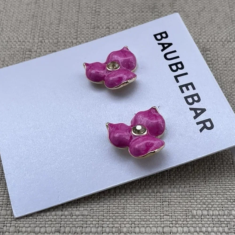 Baublebar Women Earrings Pink Ear Fashion Jewelry New - Picture 9 of 9